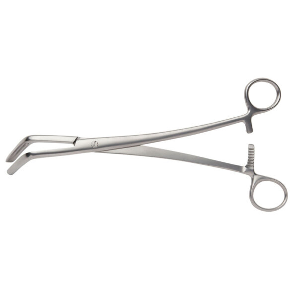 Finch Excision Clamp Angled on Flat 95mm Jaw Length with Hollow Jaw, Overall Length 250mm
